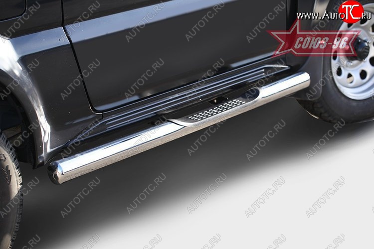13 679 р. Защита порогов с проступью Souz-96 (d76) Suzuki Jimny JB23/JB43 2-ой рестайлинг (2012-2018)  с доставкой в г. Керчь