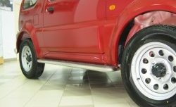 24 649 р. Широкая защита порогов (рестайлинг) SLITKOFF  Suzuki Jimny  JB23/JB43 (1998-2001) дорестайлинг  с доставкой в г. Керчь. Увеличить фотографию 2