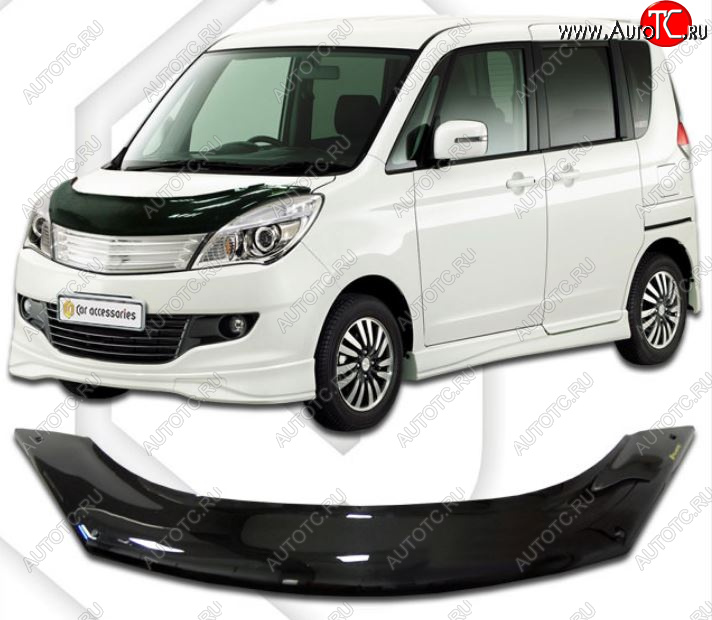 2 199 р. Дефлектор капота CA-Plastic Suzuki Solio рестайлинг (2013-2015) (Classic черный, Без надписи) с доставкой в г. Керчь Увеличить фотографию 1 2 199 р. Дефлектор капота CA-Plastic Suzuki Solio рестайлинг (2013-2015) (Classic черный, Без надписи) с доставкой в г. Керчь