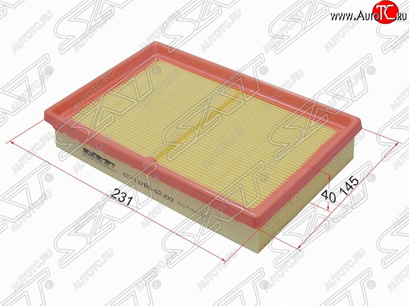 235 р. Фильтр воздушный двигателя (M15, 16) SAT (231x145x40 mm)  Suzuki Swift  ZC (2003-2008) дорестайлинг, хэтчбэк 5 дв.  с доставкой в г. Керчь