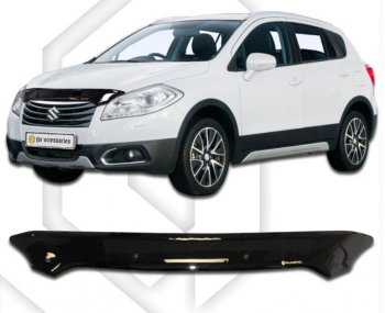 Дефлектор капота CA-Plastic Suzuki SX4 JYB, JYA хэтчбэк дорестайлинг (2013-2016)