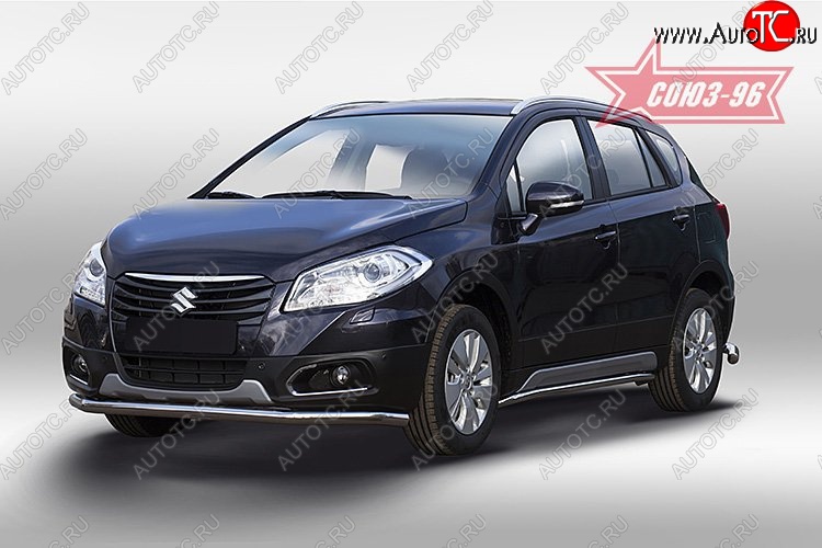 1 169 р. Защита переднего бампера одинарная New - Souz-96 (d60). Suzuki SX4 JYB, JYA хэтчбэк дорестайлинг (2013-2016)  с доставкой в г. Керчь