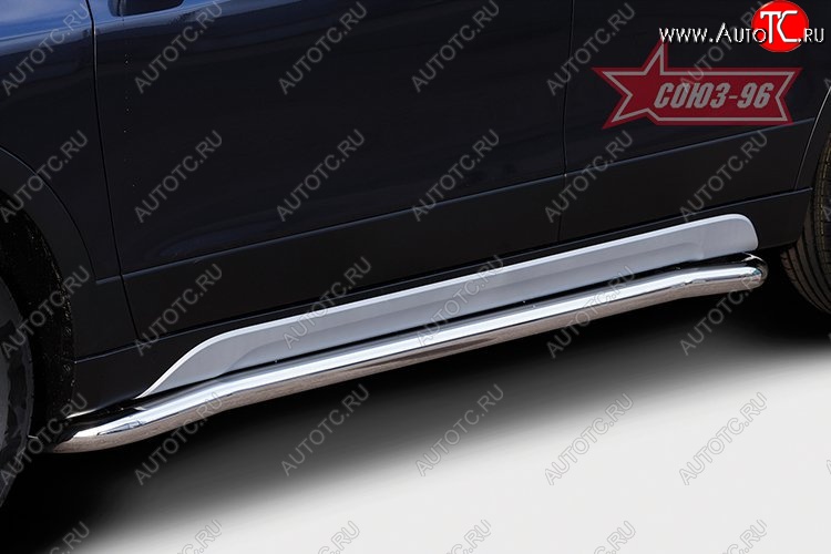 11 969 р. Защита порогов Souz-96 (d60) Suzuki SX4 JYB, JYA хэтчбэк дорестайлинг (2013-2016)  с доставкой в г. Керчь