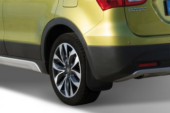 2 699 р. Брызговики Frosch (optimum) Suzuki SX4 JYB, JYA хэтчбэк дорестайлинг (2013-2016) (Задние)  с доставкой в г. Керчь. Увеличить фотографию 2