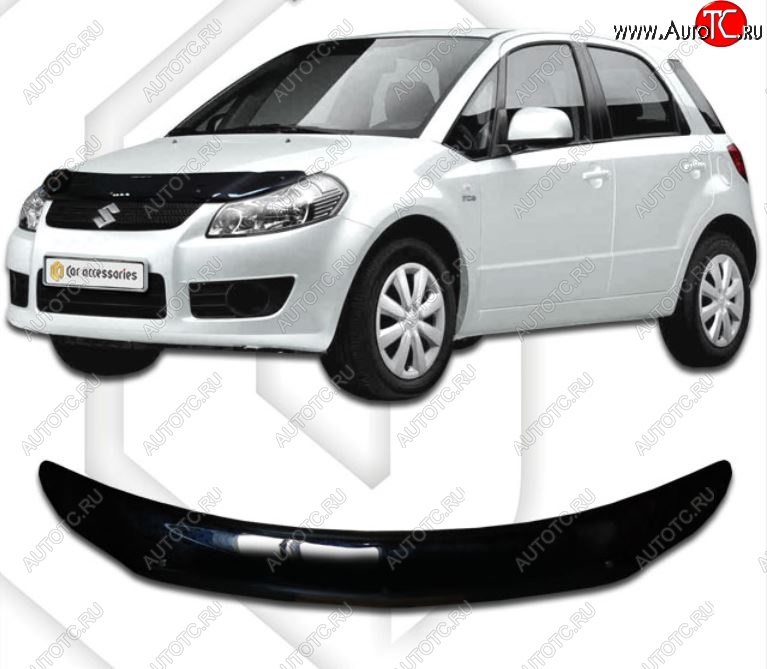 2 079 р. Дефлектор капота (левый руль) CA-Plastic Suzuki SX4 YA21S,YB21S дорестайлинг, хэтчбэк (2006-2011) (Classic черный, Без надписи) с доставкой в г. Керчь Увеличить фотографию 1 2 079 р. Дефлектор капота (левый руль) CA-Plastic Suzuki SX4 YA21S,YB21S дорестайлинг, хэтчбэк (2006-2011) (Classic черный, Без надписи) с доставкой в г. Керчь