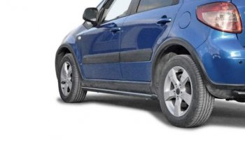 26 799 р. Защита порогов ТехноСфера (Техно Сфера) (нержавейка, 63.5 mm)  Suzuki SX4  GYA,GYB (2010-2016)  рестайлинг, хэтчбэк  с доставкой в г. Керчь. Увеличить фотографию 2