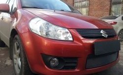 1 469 р. Сетка на бампер (хетчбек) Russtal (черная) Suzuki SX4 GYA,GYB  рестайлинг, хэтчбэк (2010-2016)  с доставкой в г. Керчь. Увеличить фотографию 2