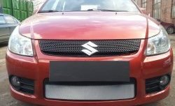 1 539 р. Сетка на бампер (хетчбек) Russtal (хром) Suzuki SX4 GYA,GYB  рестайлинг, хэтчбэк (2010-2016)  с доставкой в г. Керчь. Увеличить фотографию 3