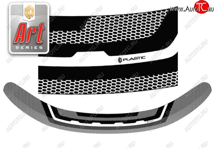 2 399 р. Дефлектор капота CA-Plastiс  Suzuki Vitara  LY (2015-2025) дорестайлинг, рестайлинг (Серия Art черная)  с доставкой в г. Керчь