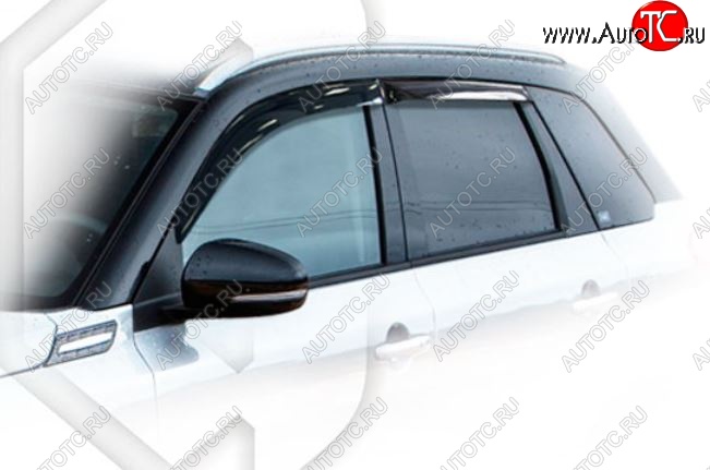 1 999 р. Дефлектора окон CA-Plastic Suzuki Vitara LY рестайлинг (2018-2025) (Classic полупрозрачный, Без хром.молдинга)  с доставкой в г. Керчь