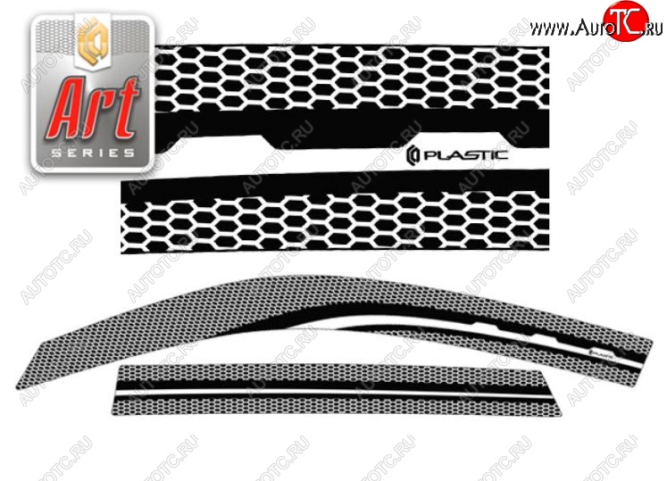 2 199 р. Дефлектора окон CA-Plastic  Suzuki Vitara  LY (2015-2025) дорестайлинг, рестайлинг (Серия Art графит, Без хром.молдинга)  с доставкой в г. Керчь