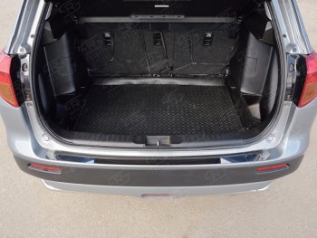 1 659 р. Накладка защитная на задний бампер Russtal (лист нерж зеркальный) Suzuki Vitara LY дорестайлинг (2015-2019)  с доставкой в г. Керчь. Увеличить фотографию 2