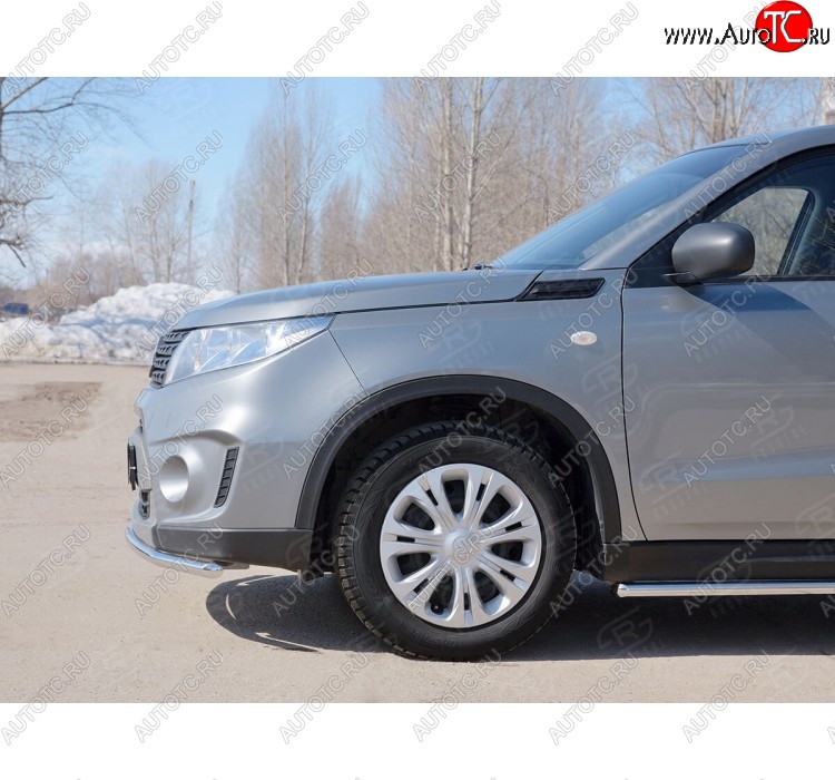 14 799 р. Одинарная защита переднего бампера диаметром 42 мм SLITKOFF  Suzuki Vitara  LY (2015-2019) дорестайлинг  с доставкой в г. Керчь