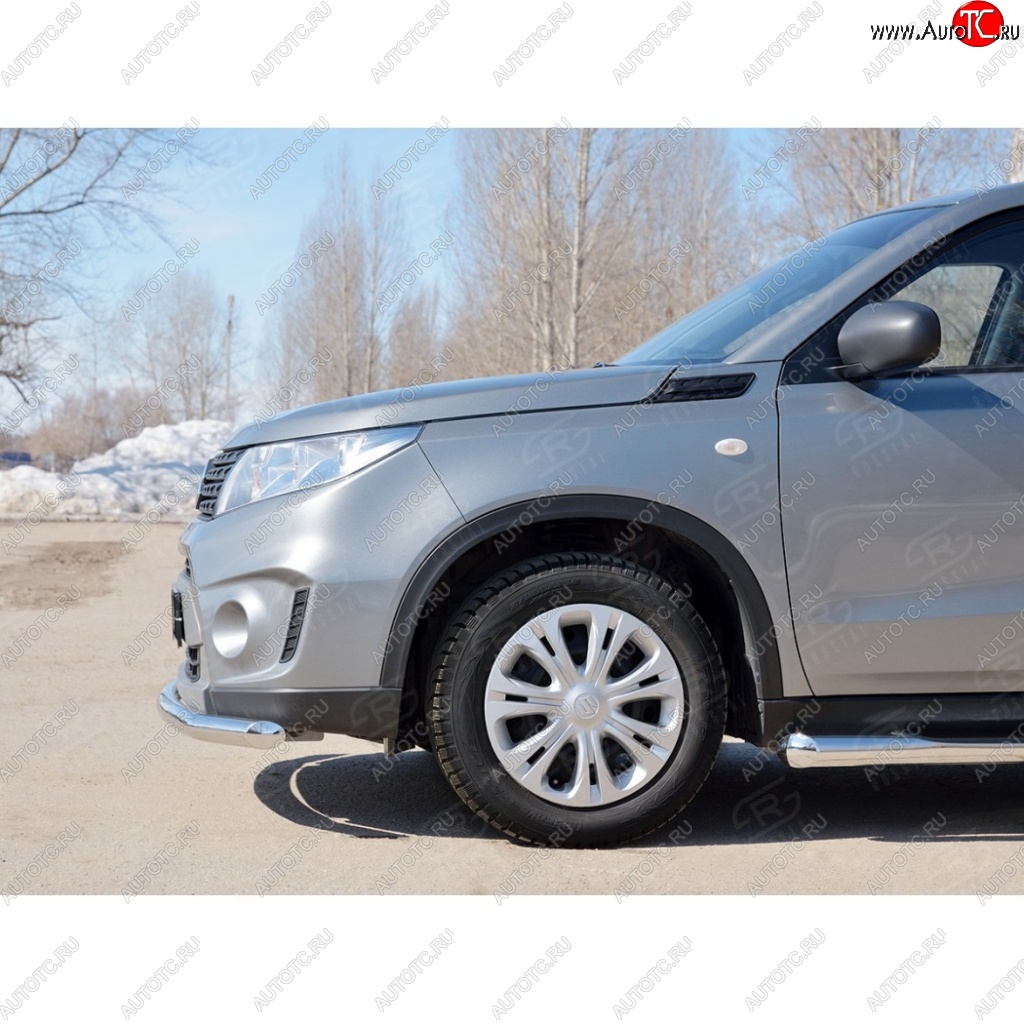 15 499 р. Одинарная защита переднего бампера диаметром 63 мм SLITKOFF  Suzuki Vitara  LY (2015-2019) дорестайлинг  с доставкой в г. Керчь