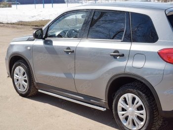 17 299 р. Защита порогов SLITKOFF из круглой трубы диаметром 42 мм v3  Suzuki Vitara  LY (2015-2025) дорестайлинг, рестайлинг  с доставкой в г. Керчь. Увеличить фотографию 3