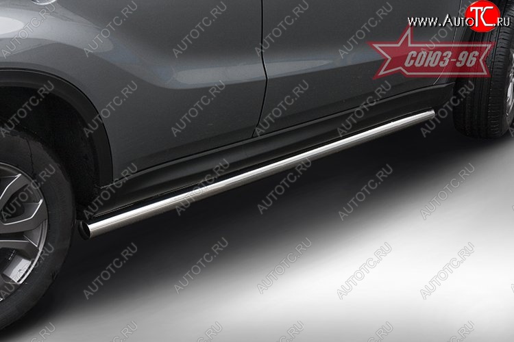 13 859 р. Защита порогов Souz-96 (d60) Suzuki Vitara LY дорестайлинг (2015-2019)  с доставкой в г. Керчь