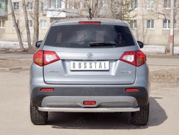 15 999 р. Одинарная защита заднего бампера из трубы диаметром 63 мм SLITKOFF  Suzuki Vitara  LY (2015-2019) дорестайлинг  с доставкой в г. Керчь. Увеличить фотографию 2