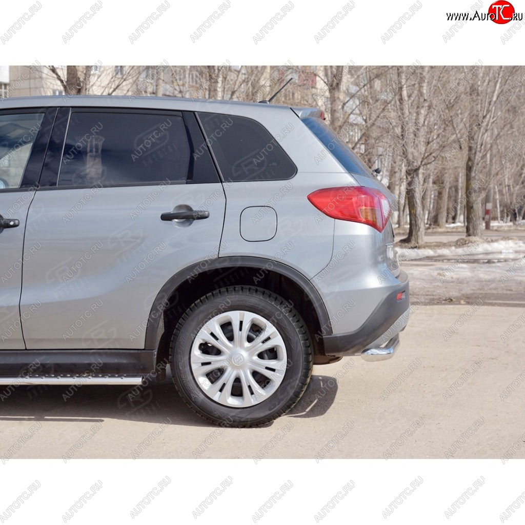 15 999 р. Одинарная защита заднего бампера из трубы диаметром 63 мм SLITKOFF  Suzuki Vitara  LY (2015-2019) дорестайлинг  с доставкой в г. Керчь