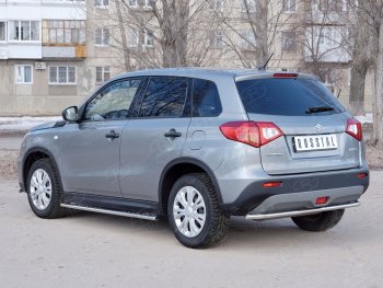 12 999 р. Защита заднего бампера (Ø42 мм, нержавейка) SLITKOFF  Suzuki Vitara  LY (2015-2019) дорестайлинг  с доставкой в г. Керчь. Увеличить фотографию 3