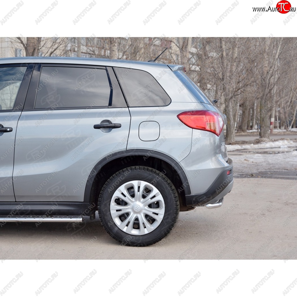 12 999 р. Защита заднего бампера (Ø42 мм, нержавейка) SLITKOFF  Suzuki Vitara  LY (2015-2019) дорестайлинг  с доставкой в г. Керчь