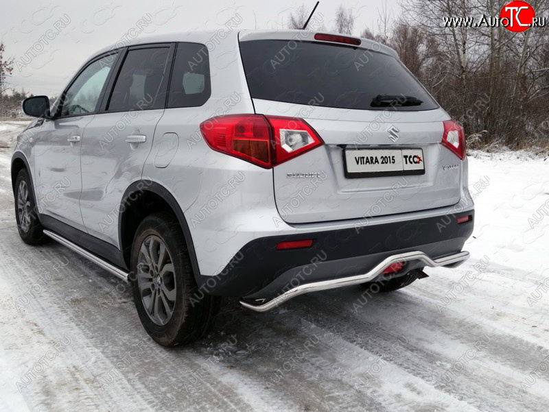 18 999 р. Защита заднего бампера ТСС (нержавейка d 42,4 мм)  Suzuki Vitara  LY (2015-2025) дорестайлинг, рестайлинг  с доставкой в г. Керчь