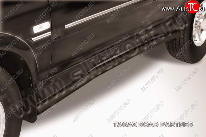 12 399 р. Защита порогов Slitkoff  ТАГАЗ Road Partner (2007-2011) (Цвет: серебристый)  с доставкой в г. Керчь