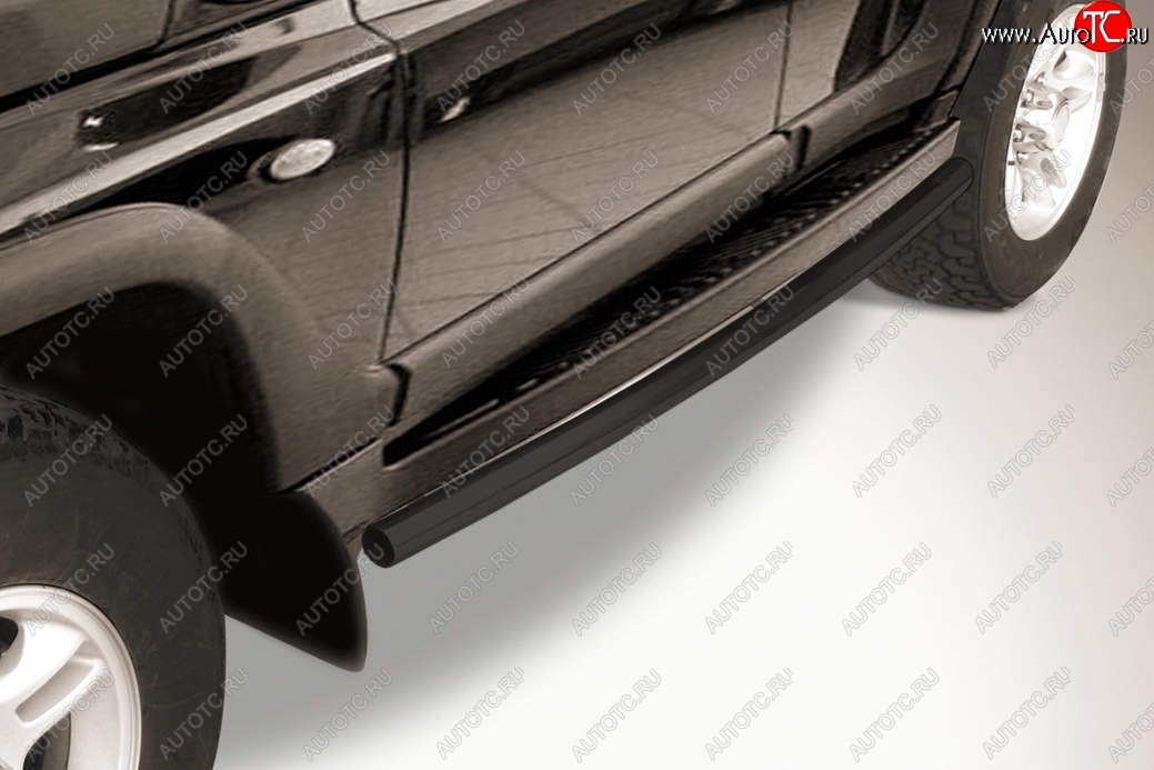 9 649 р. Защита порогов Slitkoff (d57 мм)  ТАГАЗ Tager  5d (2008-2012) (Сталь с полимерным покрытием. Цвет: чёрный)  с доставкой в г. Керчь