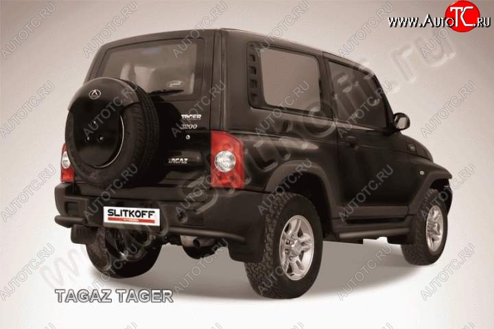 4 999 р. Уголки d57  ТАГАЗ Tager  3d (2008-2012) (Цвет: серебристый)  с доставкой в г. Керчь