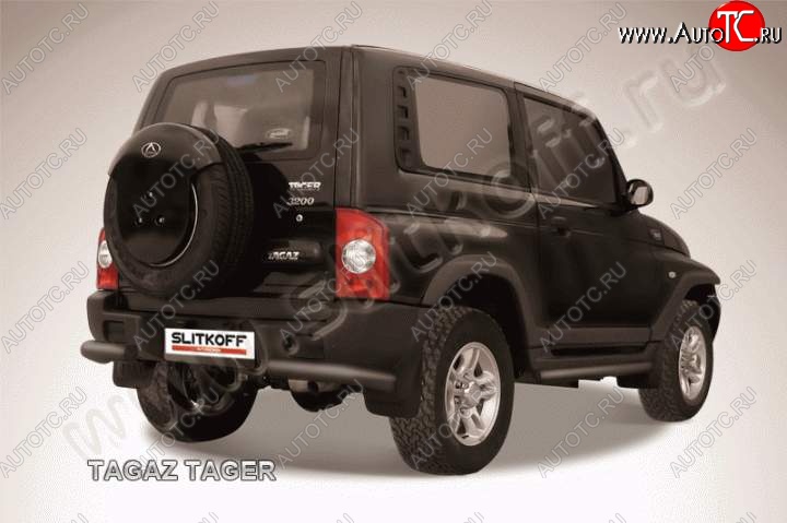6 399 р. Уголки d76  ТАГАЗ Tager  3d (2008-2012) (Цвет: серебристый)  с доставкой в г. Керчь