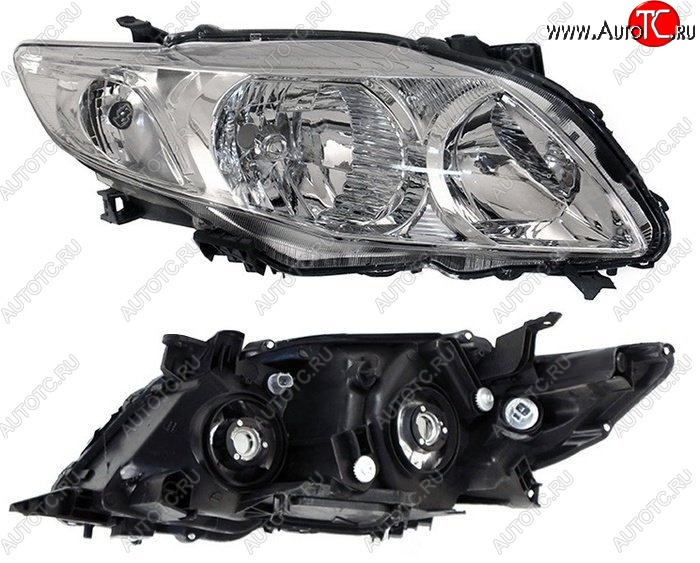 4 649 р. Правая фара SAT  Toyota Corolla  E140 (2007-2010) седан дорестайлинг  с доставкой в г. Керчь