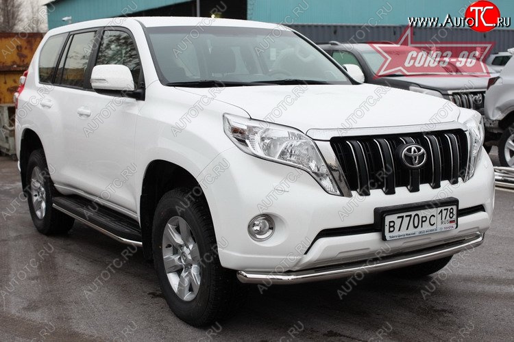 16 784 р. Защита переднего бампера одинарная Souz-96 (d60) Toyota Land Cruiser Prado J150 1-ый рестайлинг (2013-2017)  с доставкой в г. Керчь