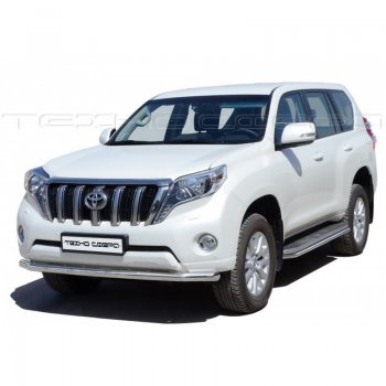 Защита переднего бампера ТехноСфера (Техно Сфера) (нержавейка, d63.5 mm) Toyota Land Cruiser Prado  J150 (2013-2017) 1-ый рестайлинг