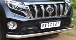 18 999 р. Одинарная защита переднего бампера диаметром 76 мм SLITKOFF  Toyota Land Cruiser Prado  J150 (2013-2017) 1-ый рестайлинг  с доставкой в г. Керчь. Увеличить фотографию 2
