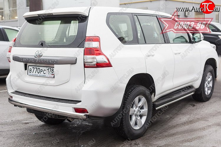 21 869 р. Защита заднего бампера Souz-96 (овал 75х42) Toyota Land Cruiser Prado J150 1-ый рестайлинг (2013-2017)  с доставкой в г. Керчь