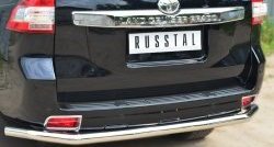 17 999 р. Одинарная защита заднего бампера из трубы диаметром 63 мм SLITKOFF  Toyota Land Cruiser Prado  J150 (2013-2017) 1-ый рестайлинг  с доставкой в г. Керчь. Увеличить фотографию 2