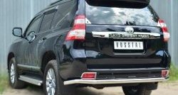17 999 р. Одинарная защита заднего бампера из трубы диаметром 63 мм SLITKOFF  Toyota Land Cruiser Prado  J150 (2013-2017) 1-ый рестайлинг  с доставкой в г. Керчь. Увеличить фотографию 4