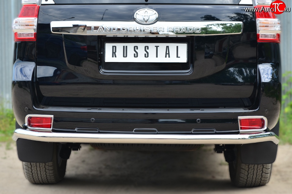 17 999 р. Одинарная защита заднего бампера из трубы диаметром 63 мм SLITKOFF  Toyota Land Cruiser Prado  J150 (2013-2017) 1-ый рестайлинг  с доставкой в г. Керчь
