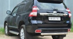 16 649 р. Защита заднего бампера (Ø76 мм, нержавейка) SLITKOFF  Toyota Land Cruiser Prado  J150 (2013-2017) 1-ый рестайлинг  с доставкой в г. Керчь. Увеличить фотографию 4