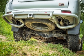 54 829 р. Бампер задний силовой РИФ Toyota Land Cruiser Prado J150 2-ой рестайлинг (2017-2020) (С квадратом под фаркоп)  с доставкой в г. Керчь. Увеличить фотографию 8
