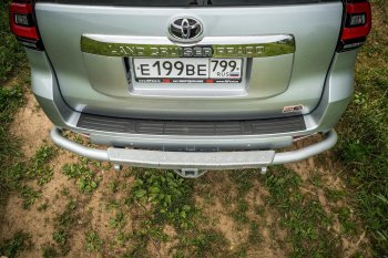 54 829 р. Бампер задний силовой РИФ Toyota Land Cruiser Prado J150 2-ой рестайлинг (2017-2020) (С квадратом под фаркоп)  с доставкой в г. Керчь. Увеличить фотографию 10