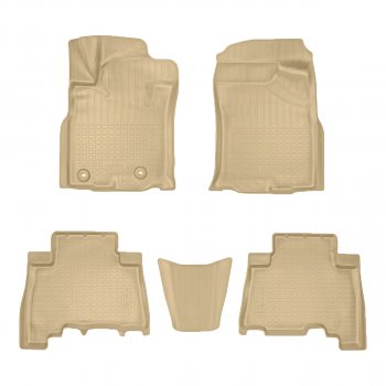 Коврики салона Norplast Unidec Toyota Land Cruiser Prado  J150 (2013-2020) 1-ый рестайлинг, 2-ой рестайлинг (бежевые)