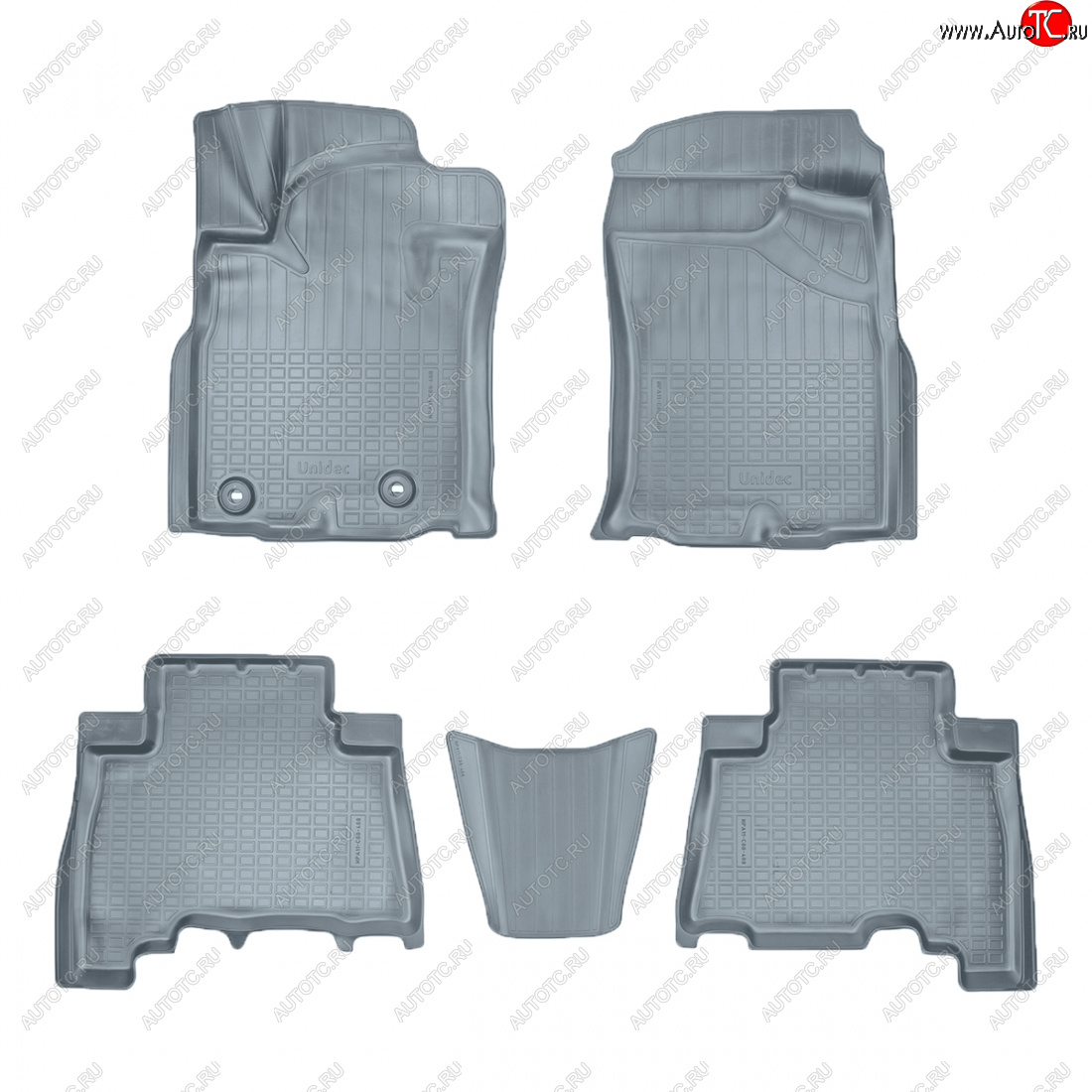 4 099 р. Коврики салона Norplast Unidec (5 мест)  Toyota Land Cruiser Prado  J150 (2013-2020) 1-ый рестайлинг, 2-ой рестайлинг (серые)  с доставкой в г. Керчь