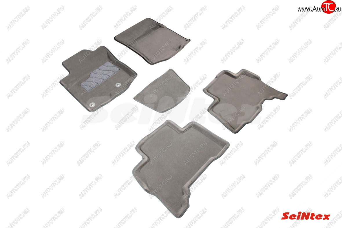 5 899 р. Текстильные 3D коврики в салон SEINTEX  Toyota Land Cruiser Prado  J150 (2013-2020) 1-ый рестайлинг, 2-ой рестайлинг (серые)  с доставкой в г. Керчь