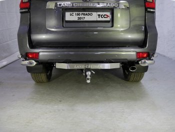 Фаркоп (тягово-сцепное устройство) TCC Toyota Land Cruiser Prado  J150 (2009-2020) дорестайлинг, 1-ый рестайлинг, 2-ой рестайлинг (оцинкованный, шар Е, надпись Land Cruiser)