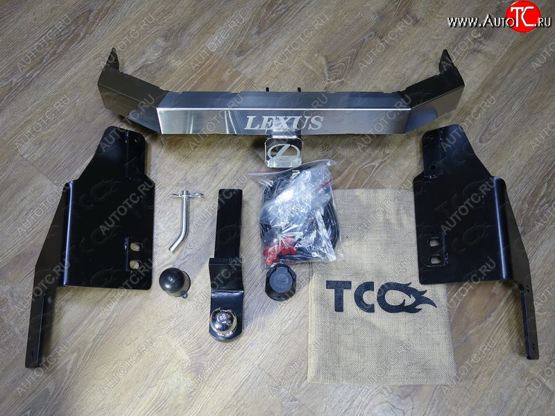 18 999 р. Фаркоп (тягово-сцепное устройство) TCC  Toyota Land Cruiser Prado  J150 (2009-2020) дорестайлинг, 1-ый рестайлинг, 2-ой рестайлинг (оцинкованный, шар Е, надпись Prado)  с доставкой в г. Керчь