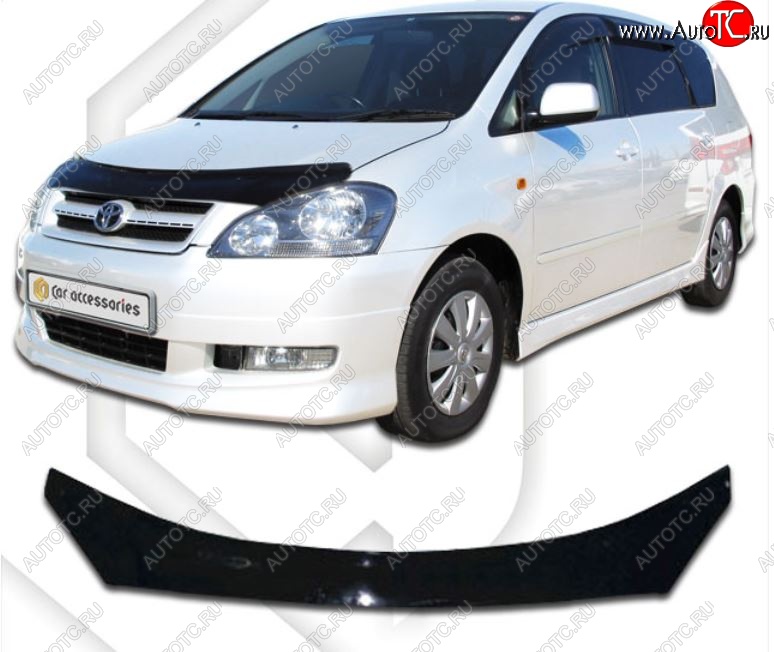 2 159 р. Дефлектор капота CA-Plastiс Toyota Picnic XM20 дорестайлинг (2001-2003) (Classic черный, Без надписи)  с доставкой в г. Керчь