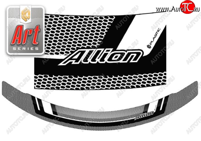 2 199 р. Дефлектор капота CA-Plastiс  Toyota Allion  T260 (2007-2016) седан дорестайлинг, седан 1-ый рестайлинг (Серия Art графит)  с доставкой в г. Керчь