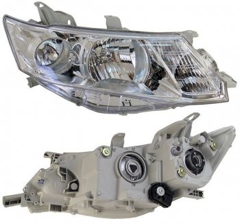 Правая фара SAT (хром) Toyota Allion  T260 (2007-2010) седан дорестайлинг