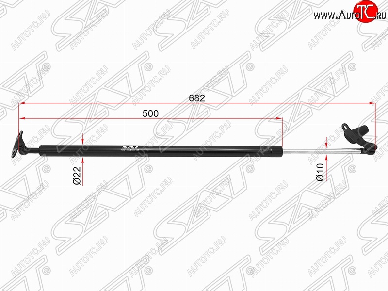 1 259 р. Левый упор крышки багажника (газовый) SAT  Toyota Alphard  H10 (2002-2008) дорестайлинг, рестайлинг  с доставкой в г. Керчь