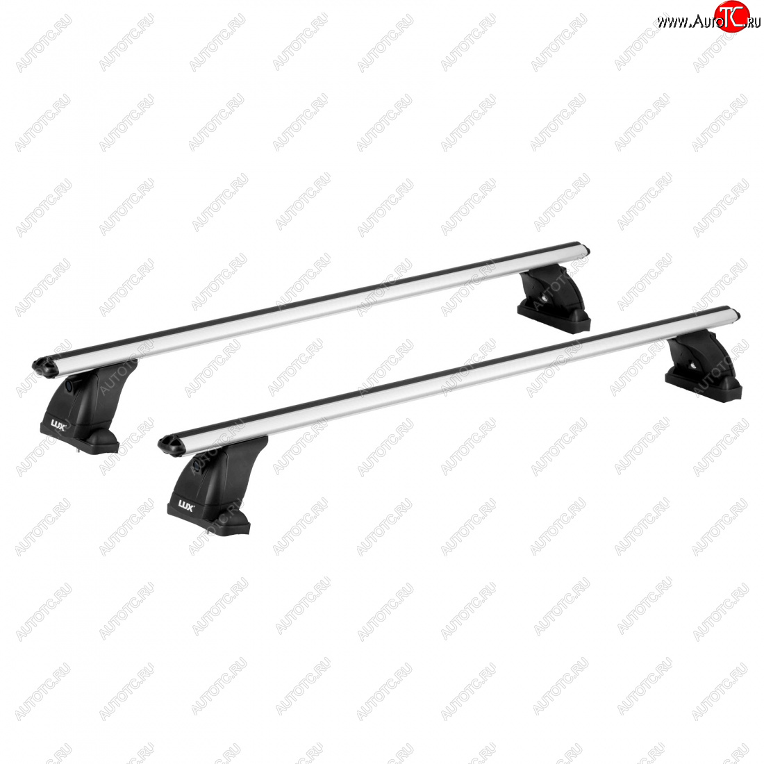 12 689 р. Багажник на крышу без рейлингов сборе LUX  Toyota Alphard  H30 - Vellfire  2 (дуги аэро-классик 140 см, без замка, серебро)  с доставкой в г. Керчь